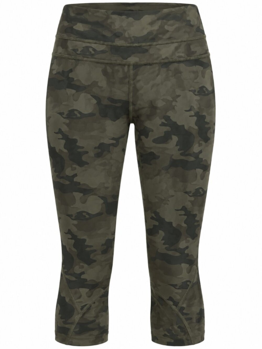 🍋 2/$40 Lululemon Run Inspire Crop II Savasana Green Camo Size 4